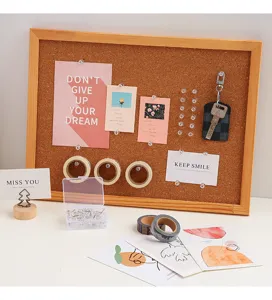 Transparent push pins set for cork board, heavy duty thumb tacks for office school home memo display.
