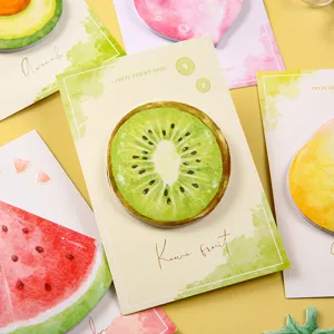 Niedliches Frucht-Haftnotizen-Set, kreative ästhetische Notizzettel für Schüler, tägliche Memos.