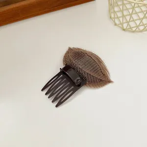 Hair volume bump it pad brown mesh hair root lifting insert comb hair styling tool