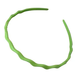 Green wavy hair hoop sweet candy color hair band for women daily styling and wash face accessories