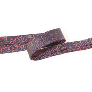 Cravatta uomo affari 8cm stile vintage motivo cachemire poliestere vista dettaglio.