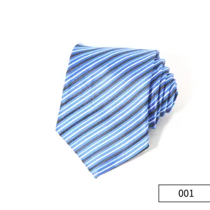 Cravatta a righe da uomo affari classico blu bianco righe diagonali moda formal access