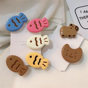 Mignonnes Barrettes à Cheveux Taiyaki Couleur Bonbon Poisson Dessin Animé Pinces à Cheveux Style Coréen Douces Pinces Latérales Accessori Cheveux Pour Filles Femmes
