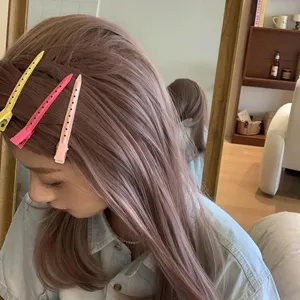 Candy color duckbill hair clips for women, sweet hair pins, fluffy root clips for daily use.