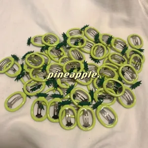 Süße Ananas Haarklammer grüne Metall Haarnadel für Damen und Mädchen tägliche Kleidung