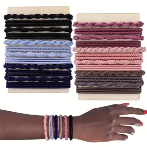 Élastiques à Cheveux Tressés Noués Haute Élasticité Support de Queue de Cheval Bandeaux à Cheveux Minimalistes Accessoires de Coiffure pour Femmes