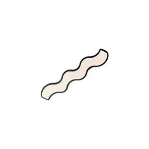 Minimalist wavy hair clip with black edge, chic Korean style hairpin for daily styling