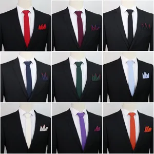 Men Business Formal Linen Tie Solid Color Wedding Groomsman Necktie Classic Professional Suit Neck Wear Accessories