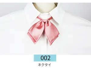 Pajarita rosa de satén para mujer, cinta de cuello JK de doble capa muy elegante.