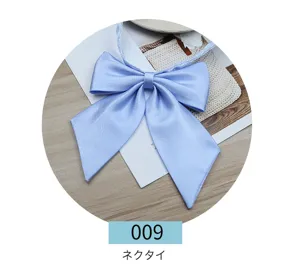 Blue satin bow tie JK uniform schoolgirl student sailor cute Japanese style neckwear cute