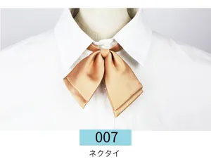 Pajarita puntiaguda de color sólido, accesorio uniforme JK japonés, elegante corbata dorada.