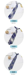 Pre-tied student college style plaid necktie, Japanese JK DK short tie matching shirts easily.