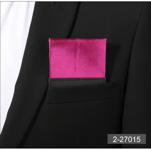 Men's pocket square suit accessory magenta pre-folded hankie for wedding groom