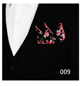 Pañuelo de bolsillo floral para hombre, elegante pañuelo de traje para bodas y fiestas.