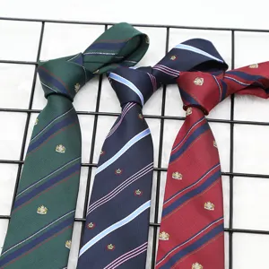 Cravatta a righe stile britannico JK/DK, cravatta da studente stile accademico outfit.