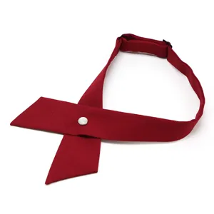 Corbata Cruzada JK Roja Color Sólido Lazo Uniforme Estilo Japonés Accesorio Cuello Mujer