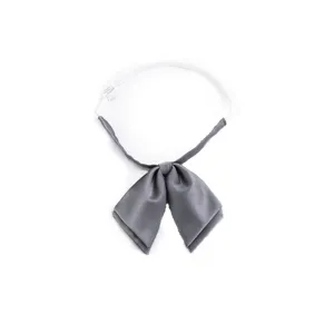 Pajarita de Seda de Poliéster de Color Sólido Estilo Preppy para Mujer Flor de Cuello de Uniforme JK Accesorio de Cuello