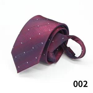 Vista dettagliata della cravativa con zip rosso vino con linee astratte e design facile da indossare