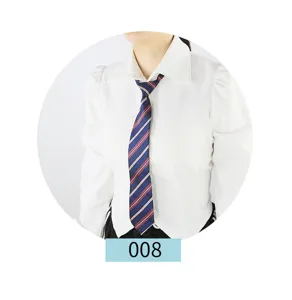 JK uniform necktie for men and women, classic diagonal striped shirt accessory tie.