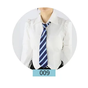 Diagonal striped JK tie for men and women matching white shirt uniform fashion accessory