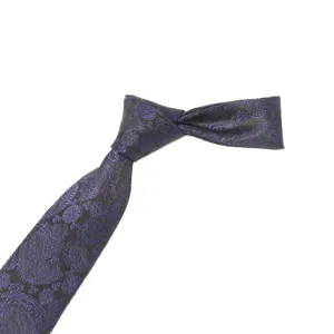 Men's business paisley polyester necktie, retro formal neck wear for professional wear 8cm.