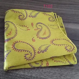 Mens paisley pocket square floral silk handkerchief for suit jacket accessory detail