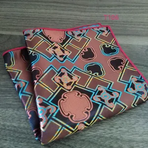 Men silk pocket square handkerchief vintage jacquard suit chest towel classy accessory