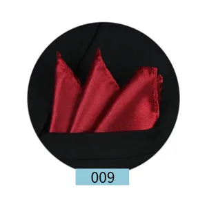 Pañuelo de bolsillo de satén de seda para hombre traje rojo 22x22 cm elegante top