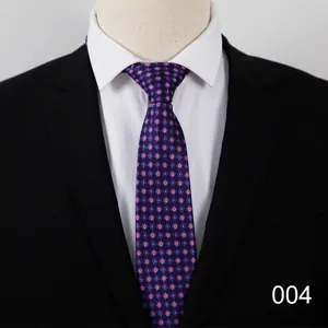 Detail shot of a professional men's business tie featuring an elegant floral pattern.