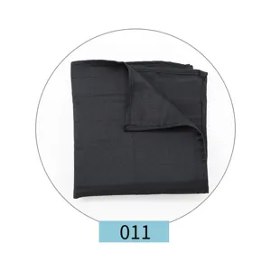 Black mens pocket square handkerchief formal wedding business suit pocket accessory