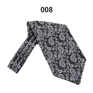 Herren schwarzes Paisley Jacquard Krawatte Business Anzug Ascot Krawatte Mode Zubehör.