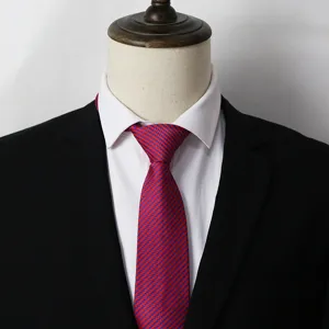 Men's business red and blue striped necktie professional suit tie for formal wear 8cm