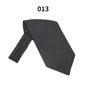 Herren schwarz Jacquard Krawatte Kleeblatt Muster formelle Halskrawatte Detailansicht
