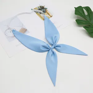 Vue en gros plan détaillée d'un nœud papillon poisson-chat bleu clair, idéal pour les tenues.