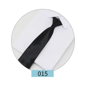 Men's black business formal suit tie detail, solid color classic necktie for professional wear.