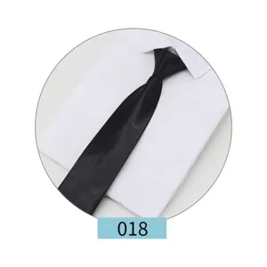 Classic black solid color business suit necktie, elegant formal wear accessory for men.