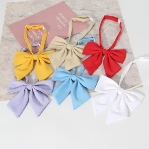 Noeud Papillon Uniforme JK Japonais Style Coréen Couleur Unie Pointu Noeud Papillon Femme Accessoires de Collier Décoratifs Quotidiens
