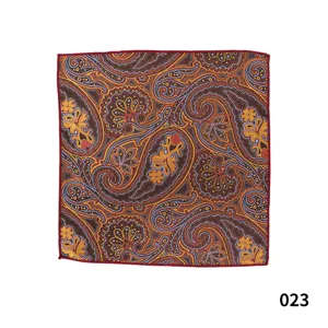Pañuelo de bolsillo vintage paisley para hombre accesorio de traje clásico elegante.