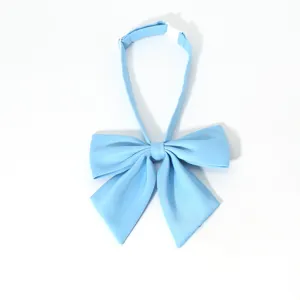 Nœud papillon bleu clair pour uniforme JK, ruban de col plissé mignon avec sangle réglable.