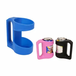Portalatas de Silicona Con Mango Portátil Soporte para Botella de Bebida Cola Agarre Reutilizable para Fiesta Cocina Exterior