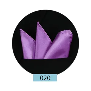 Pañuelo de bolsillo morado para hombre de satén para traje de negocios boda formal elegante