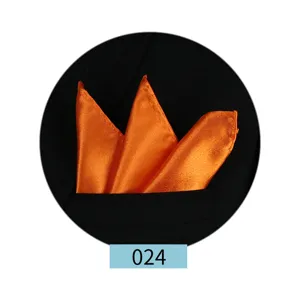 Pañuelo de Bolsillo para Hombre Naranja Satén Traje Pañuelo Boda Fiesta Moda Accesorio