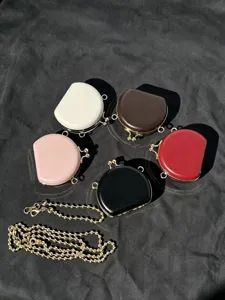Mini PU beurs muntentas vrouwen crossbody schoudertas leuke oortelefoon tas ketting meerkleurig