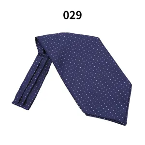 Herren Business gepunktetes Krawattentuch, klassische blaue formelle Halsbekleidung.