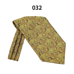Herren Vintage Paisley Jacquard Ascot Krawatte Business Anzug Halstuch Accessoire