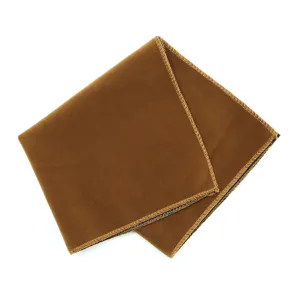Herren braunes Samt Einstecktuch einfarbig Anzug Taschentuch edles Accessoire