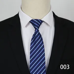 Detailed view of men blue striped zipper tie, perfect for business suit and formal wedding wear.