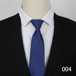 Men's business blue striped zip tie detail view, elegant professional necktie for formal occasions.
