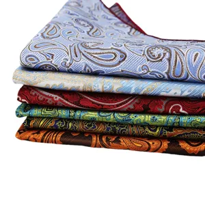Pañuelo de Bolsillo Paisley Retro para Hombre de Poliéster Pañuelo Cuadrado Clásico Pañuelo Impreso Accesorios de Bolsillo