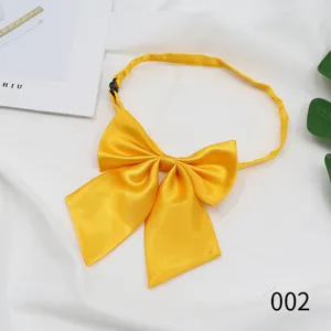 Gelbe Satin Fliege fuer JK Schuluniform suesse japanische College Stil Halsbekleidung